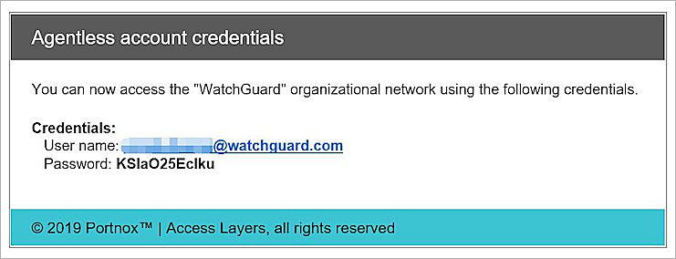 Account notification email